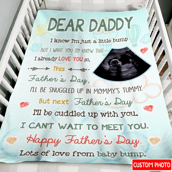 Personalized Gift For Future Daddy I'll Be Cuddled Up With You Blanket - NT - NN0108223