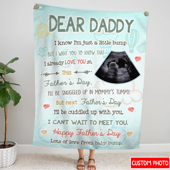 Personalized Gift For Future Daddy I'll Be Cuddled Up With You Blanket - NT - NN0108223