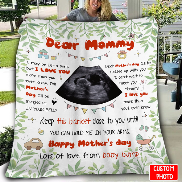 Personalized Gift For Future Mommy Keep This Blanket Close To You Until You Can Hold Me In Your Arms Blanket - NT - NN0204221