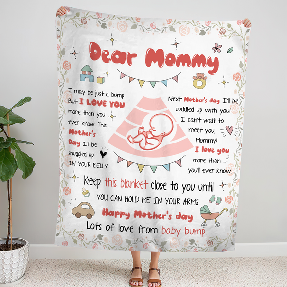 Gift For Future Mommy Lots Of Love From Baby Bump Blanket - NT - NN0404221