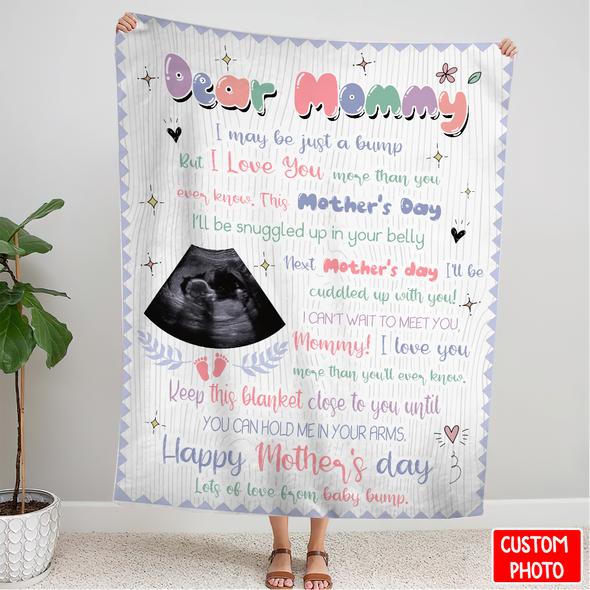 Personalized Gift For Future Mommy I May Be Just A Bump But I Love You More Than You Know Blanket - NT - NN1504226