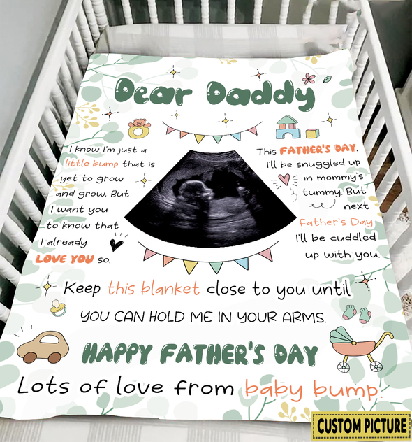 Personalized Gift For Future Daddy Next Father's Day I'll Be Cuddled Up With You Blanket - NT - NN1904225