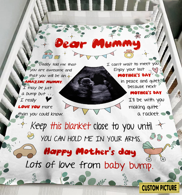 Personalized Gift For Future Mummy Keep This Blanket Close To You Until You Can Hold Me In Your Arms Blanket - NT - NN0303222