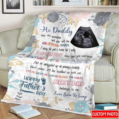 Personalized Gift For Future Daddy Love From The Bump Blanket - NT - NN1605224