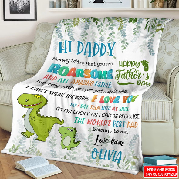 Gift For Future Daddy Mommy Told Me That You Are Roarsome And An Amazing Father Blanket - NT - NN1705221