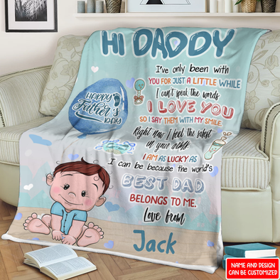 Gift For Daddy Right Now I Feel The Safest In Your Arm Blanket - NT - NN2907223