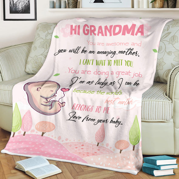 Gift For Future Grandma The World's Best Mother Belongs To Me Blanket - NT - NN1602222