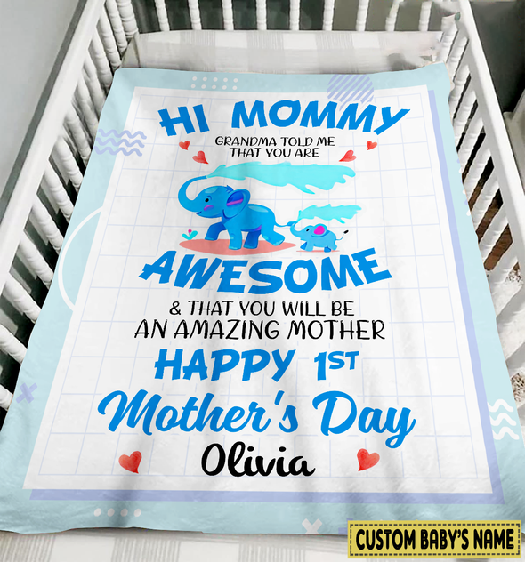 Gift For Future Mommy Happy 1st Mother's Day Blanket - PP - NN0604222-1