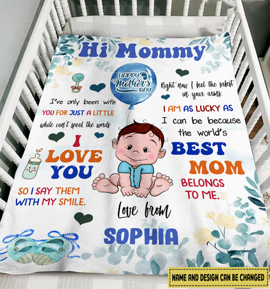 Gift For Mommy Right Now I Feel The Safest In Your Arm Blanket - NT - NN1404227