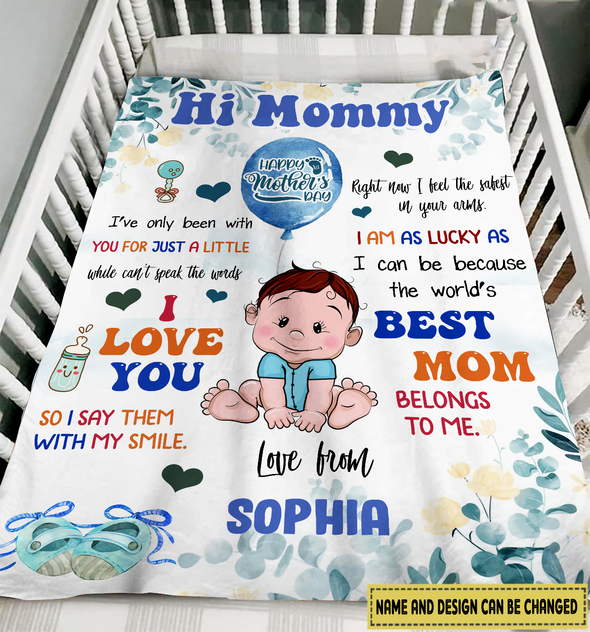 Gift For Mommy Right Now I Feel The Safest In Your Arm Blanket - NT - NN1404227