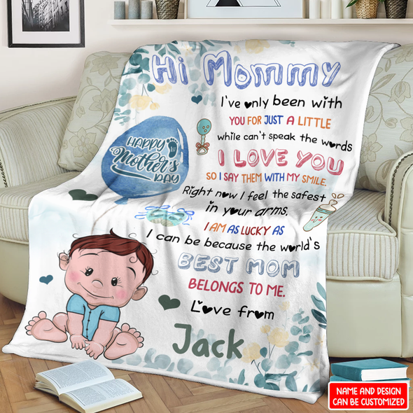 Gift For Mommy Right Now I Feel The Safest In Your Arm Blanket - NT - NN1804223