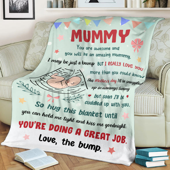 Gift For Future Mummy So Hug This Blanket Until You Can Hold Me Tight And Kiss Me Goodnight Blanket - NT - NN0902224