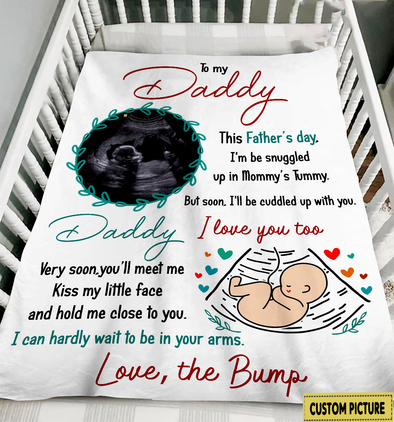 Personalized Gift For Future Daddy Very Soon, You'll Meet Me Blanket - NT - NN2704224