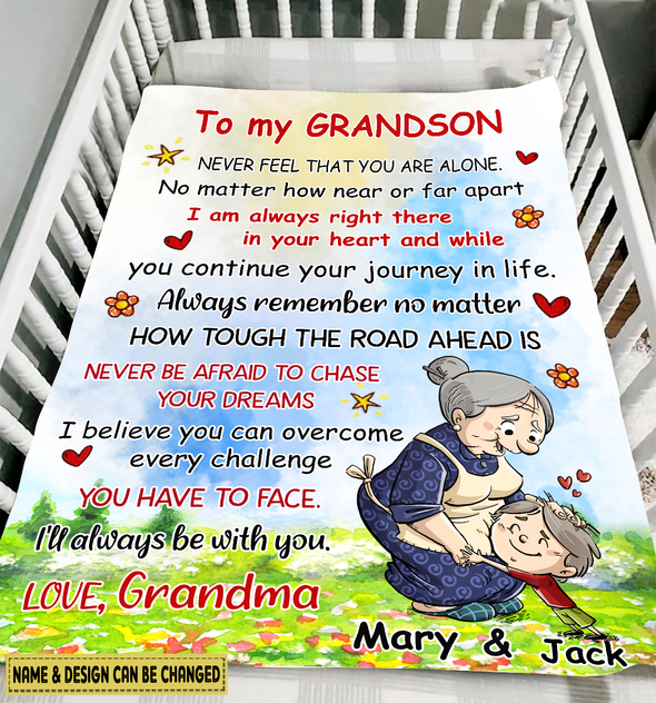 Gift For Grandson I'll Always Be With You Blanket - NT - NN14032213