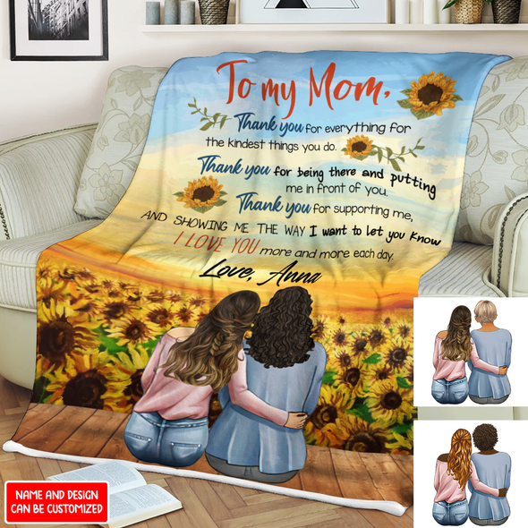 Gift For Mommy Thank You For Being There And Putting Me In Front Of You Blanket - NT - NN1403224