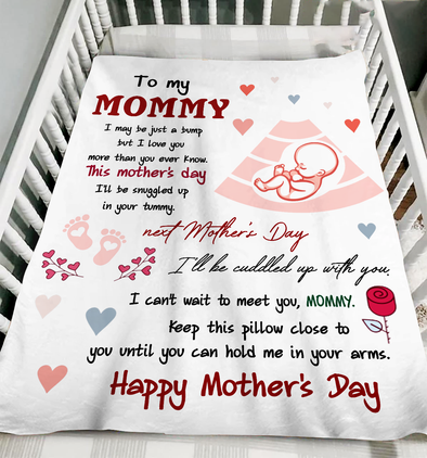 Gift For Future Mommy I Can't Wait To Meet You Blanket - NT - NN0104225