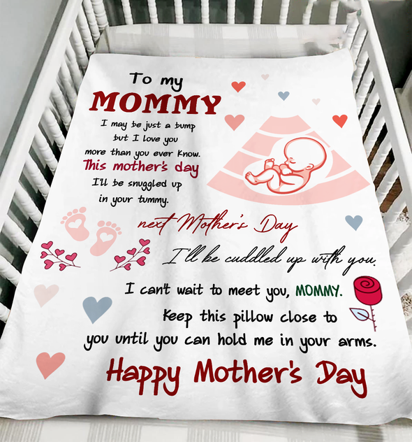 Gift For Future Mommy I Can't Wait To Meet You Blanket - NT - NN0104225