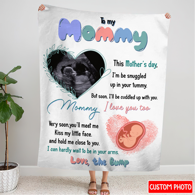 Personalized Gift For Future Mommy I Can Hardly Wait To Be In Your Arms Blanket - NT - NN1604225