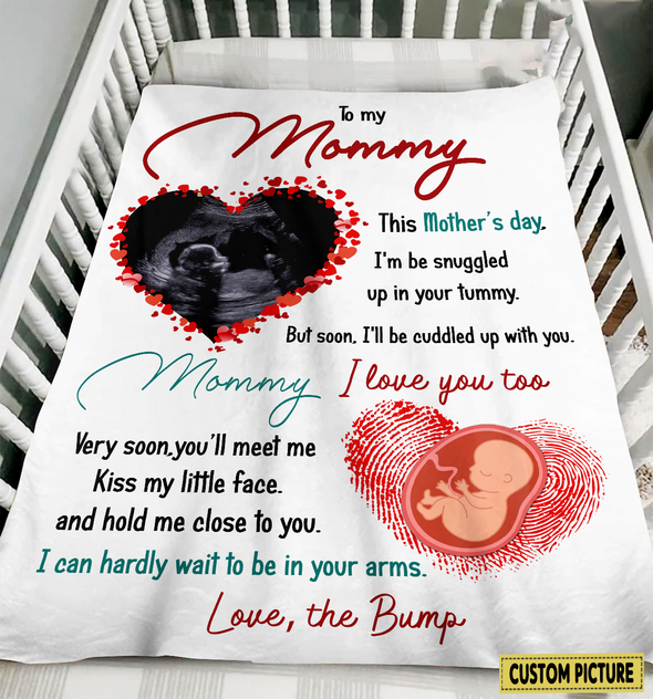 Personalized Gift For Future Mommy I Can Hardly Wait To Be In Your Arms Blanket - NT - NN1903222