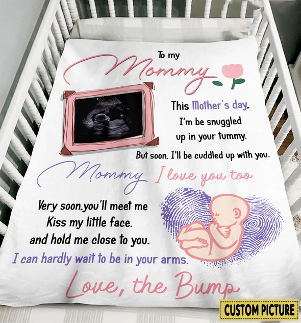 Personalized Gift For Future Mommy I Can Hardly Wait To Be In Your Arms Blanket - NT - NN2903224