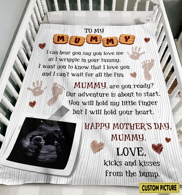 Personalized Gift For Future Mummy You Hold My Fingers And I'll Hold Your Heart Blanket - NT - NN0403221