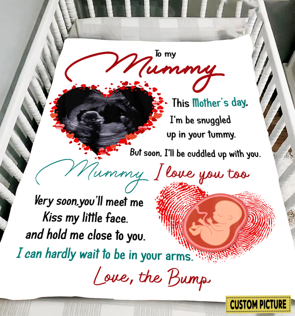 Personalized Gift For Future Mummy I Can Hardly Wait To Be In Your Arms Blanket - NT - NN0705224