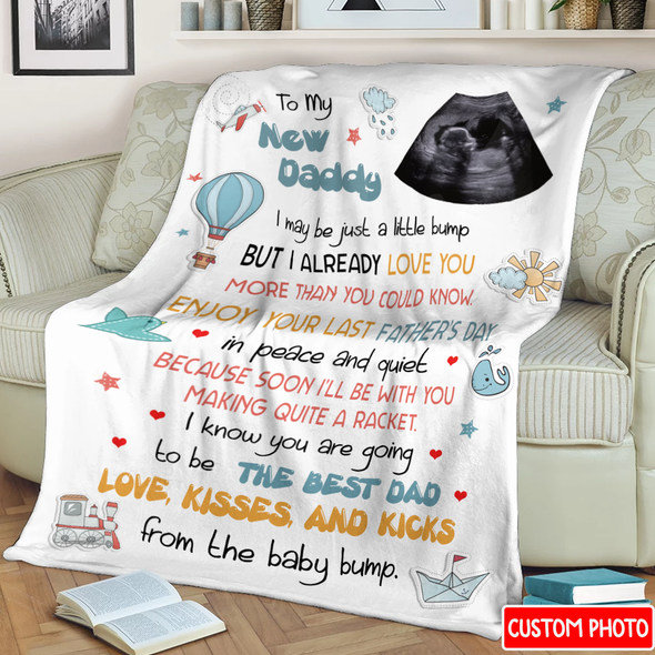 Personalized Gift For Future Daddy I'll Be With You Making Quite A Racket Blanket - NT - NN1905225