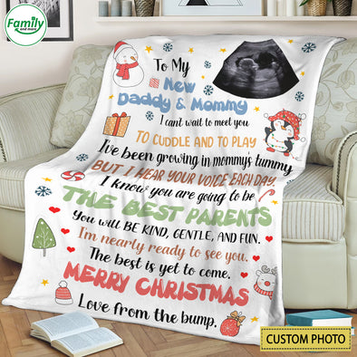 Personalized Gift For Future Daddy & Mommy I Can't Wait To Meet You Blanket - NT - HB2109223