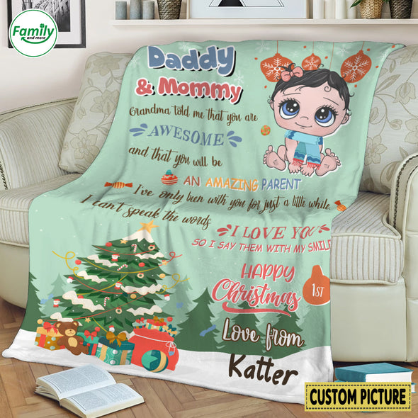 Personalized Gift For Daddy and Mommy You Will Be An Amazing Parent Blanket - NT-HB2309222