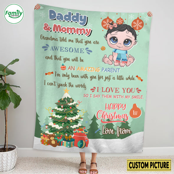Personalized Gift For Daddy and Mommy You Will Be An Amazing Parent Blanket - NT-HB2309222
