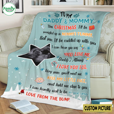 Personalized Gift For Daddy and Mommy I Love You Too Blanket - NT-HB2909221