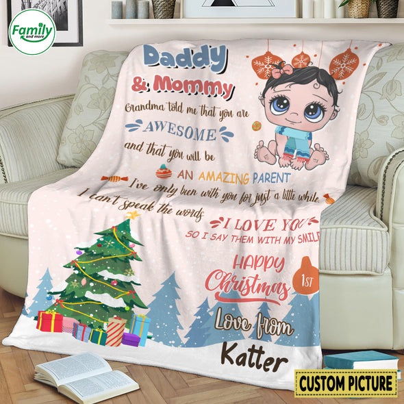 Personalized Gift For Daddy and Mommy You Will Be An Amazing Parent Blanket - NT-HB2309222
