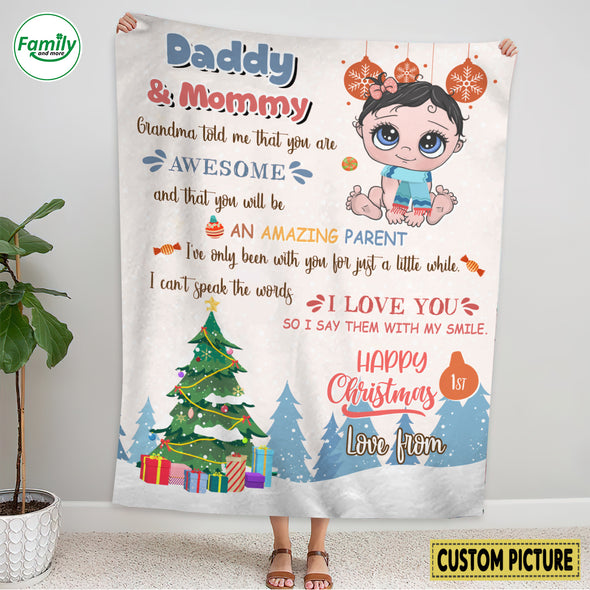 Personalized Gift For Daddy and Mommy You Will Be An Amazing Parent Blanket - NT-HB2309222