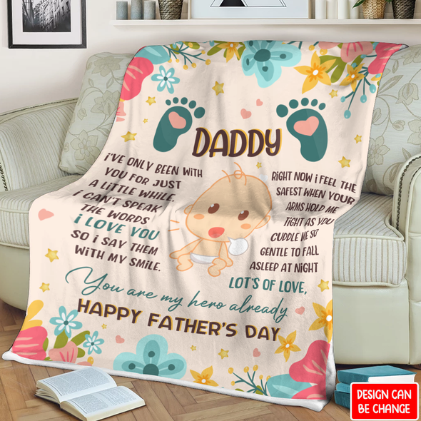 Gift For Daddy Happy Father's Day Blanket - PP - NN0106223
