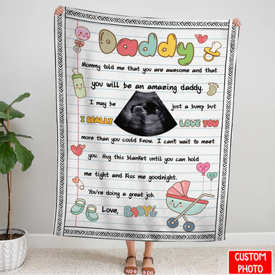 Personalized Gift For Future Daddy Mommy Told Me That You Are Awesome Blanket - NT - NN2104224