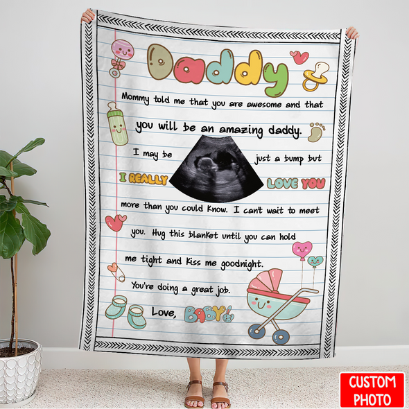Personalized Gift For Future Daddy Mommy Told Me That You Are Awesome Blanket - NT - NN2104224
