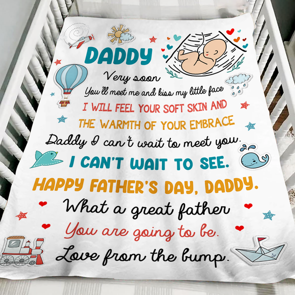 Gift For Future Daddy Happy Father's Day Blanket - NT - NN1008223