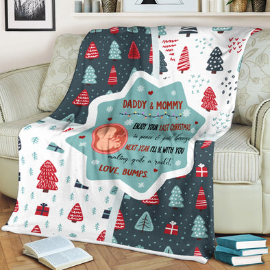 Gift For Future Daddy And Mommy Enjoy Your Last Christmas Blanket - NT - NN2311211