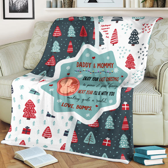 Gift For Future Daddy And Mommy Enjoy Your Last Christmas Blanket - NT - NN2311211