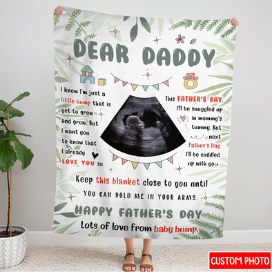 Personalized Gift For Future Daddy Next Father's Day I'll Be Cuddled Up With You Blanket - NT - NN0505224