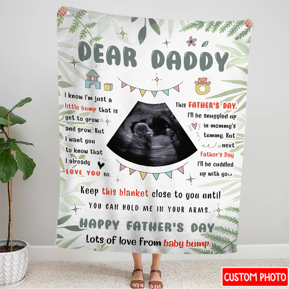 Personalized Gift For Future Daddy Next Father's Day I'll Be Cuddled Up With You Blanket - NT - NN0505224