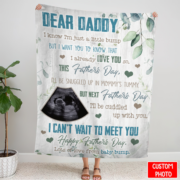Personalized Gift For Future Daddy Next Father's Day I'll Be Cuddled Up With You Blanket - NT - NN1904224