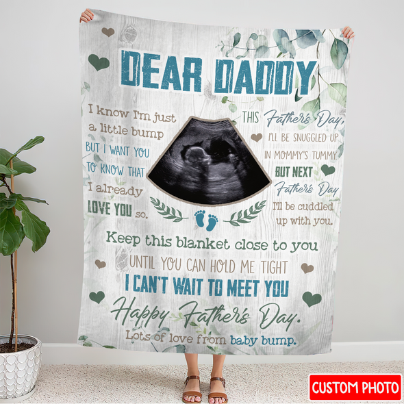 Personalized Gift For Future Daddy I Can't Wait To Meet You Blanket - NT - NN2204223