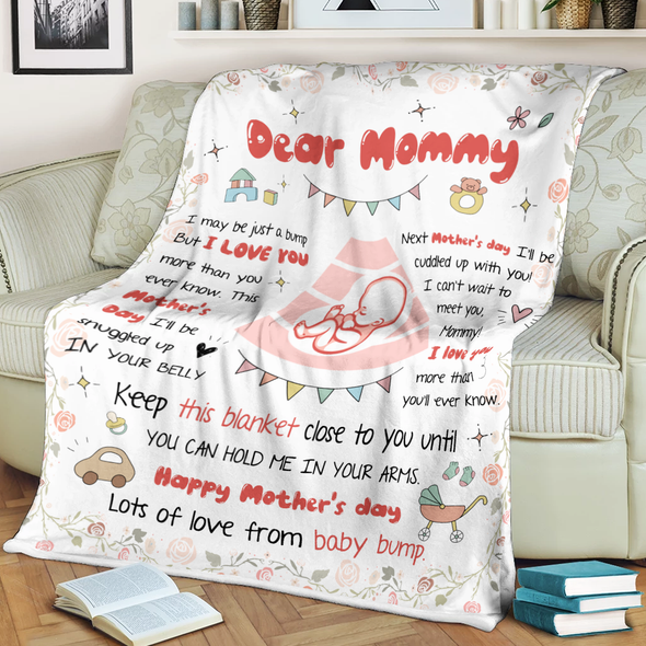 Gift For Future Mommy Lots Of Love From Baby Bump Blanket - NT - NN0404221