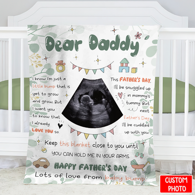 Personalized Gift For Future Daddy Next Father's Day I'll Be Cuddled Up With You Blanket - NT - NN1904225
