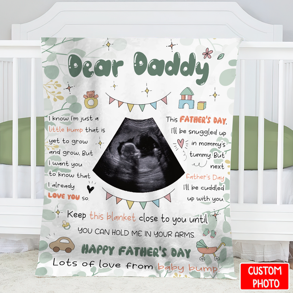 Personalized Gift For Future Daddy Next Father's Day I'll Be Cuddled Up With You Blanket - NT - NN1904225