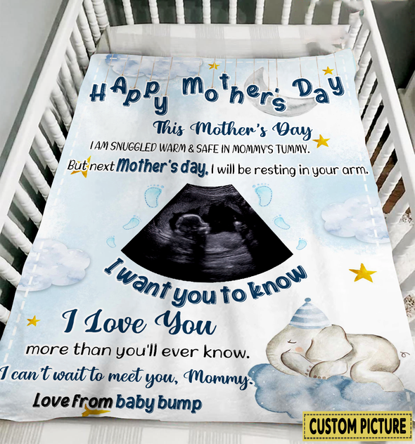 Personalized Gift For Future Mommy Next Mother's Day, I Will Be Resting In Your Arm Blanket - NT - NN0704223