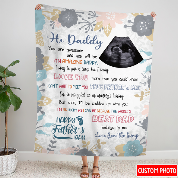 Personalized Gift For Future Daddy Love From The Bump Blanket - NT - NN1605224