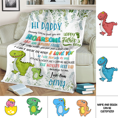 Gift For Future Daddy Mommy Told Me That You Are Roarsome And An Amazing Father Blanket - NT - NN1705221