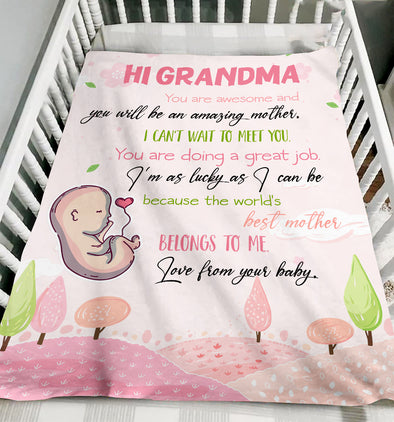 Gift For Future Grandma The World's Best Mother Belongs To Me Blanket - NT - NN1602222
